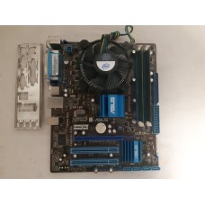 Asus P5G41M LX met Intel Quad Core Q6600, 4 Gb RAM en IO shield Asus P5G41M LX met Intel Quad Core Q6600, 4 Gb RAM en IO shield
